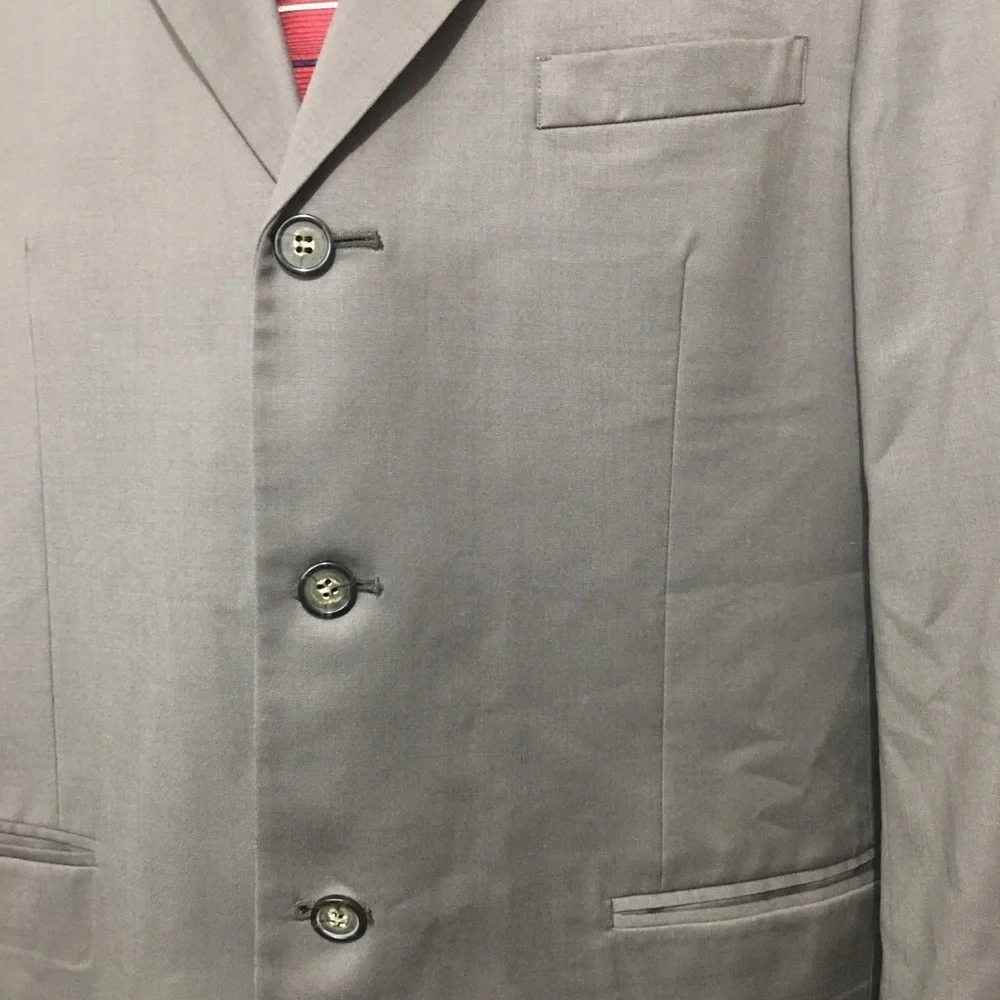 J.D. Christopher 100% Wool Gray Blazer Size 42L